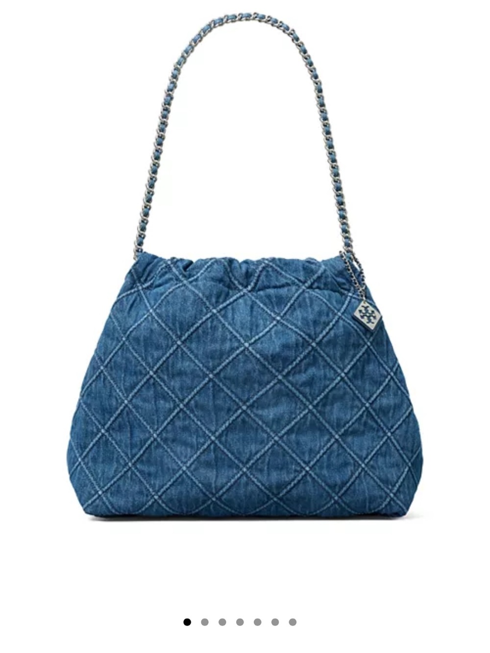 Tory Burch Fleming Denim Hobo Shoulder Bag